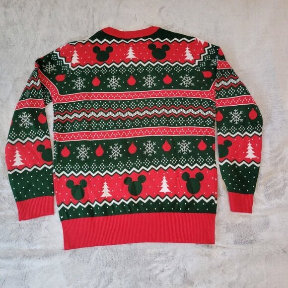Disney Mens Size Medium Mickey Mouse Christmas Xmas Holiday Unisex Sweater NWT - Picture 4 of 8